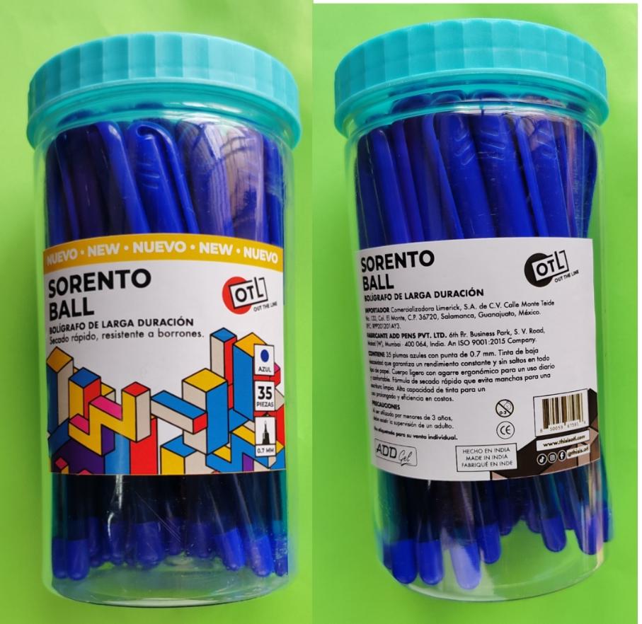 Plumas Sorento 35 pzas azul