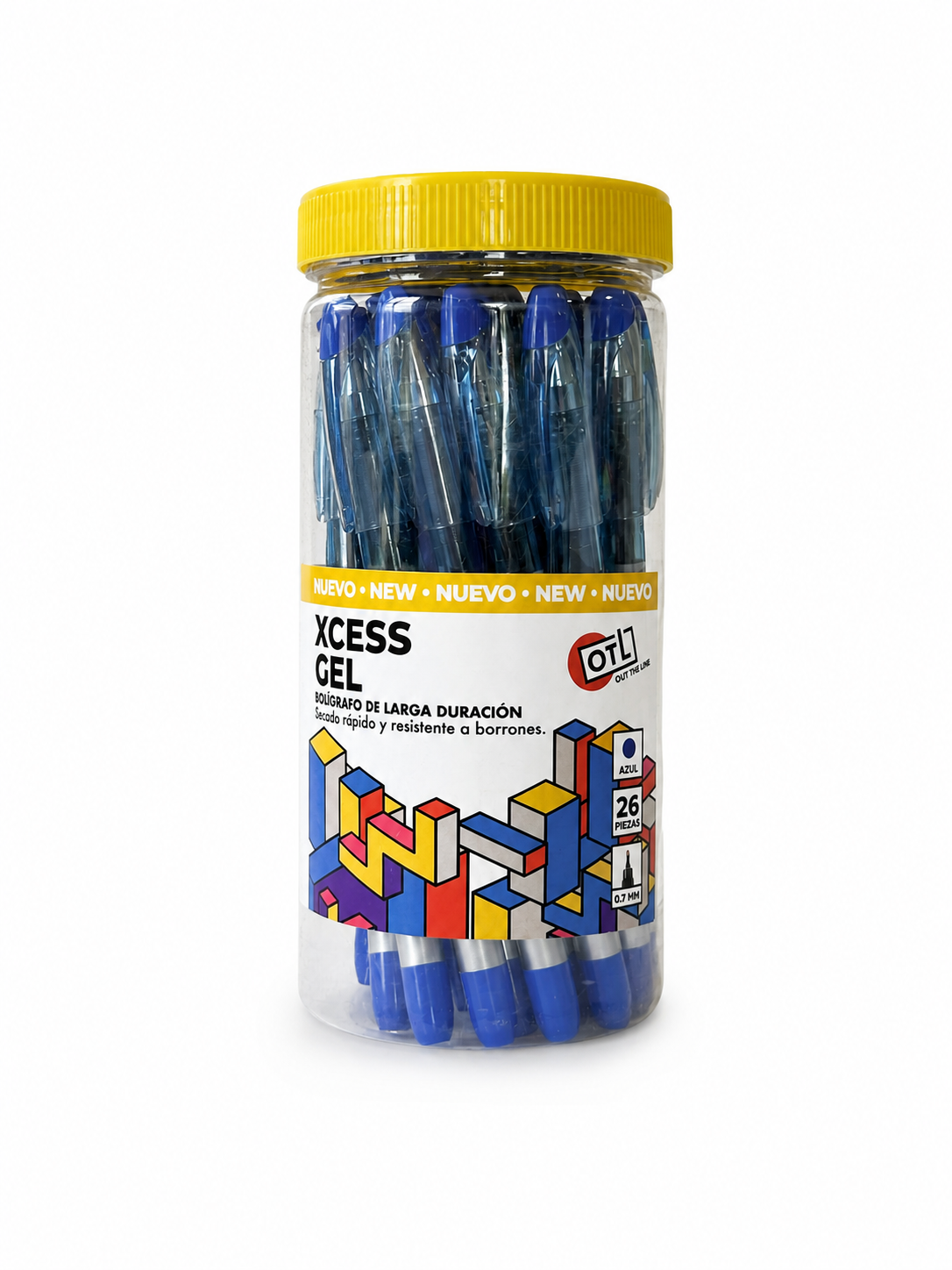 Plumas Xcess Gel 26 pzas azul