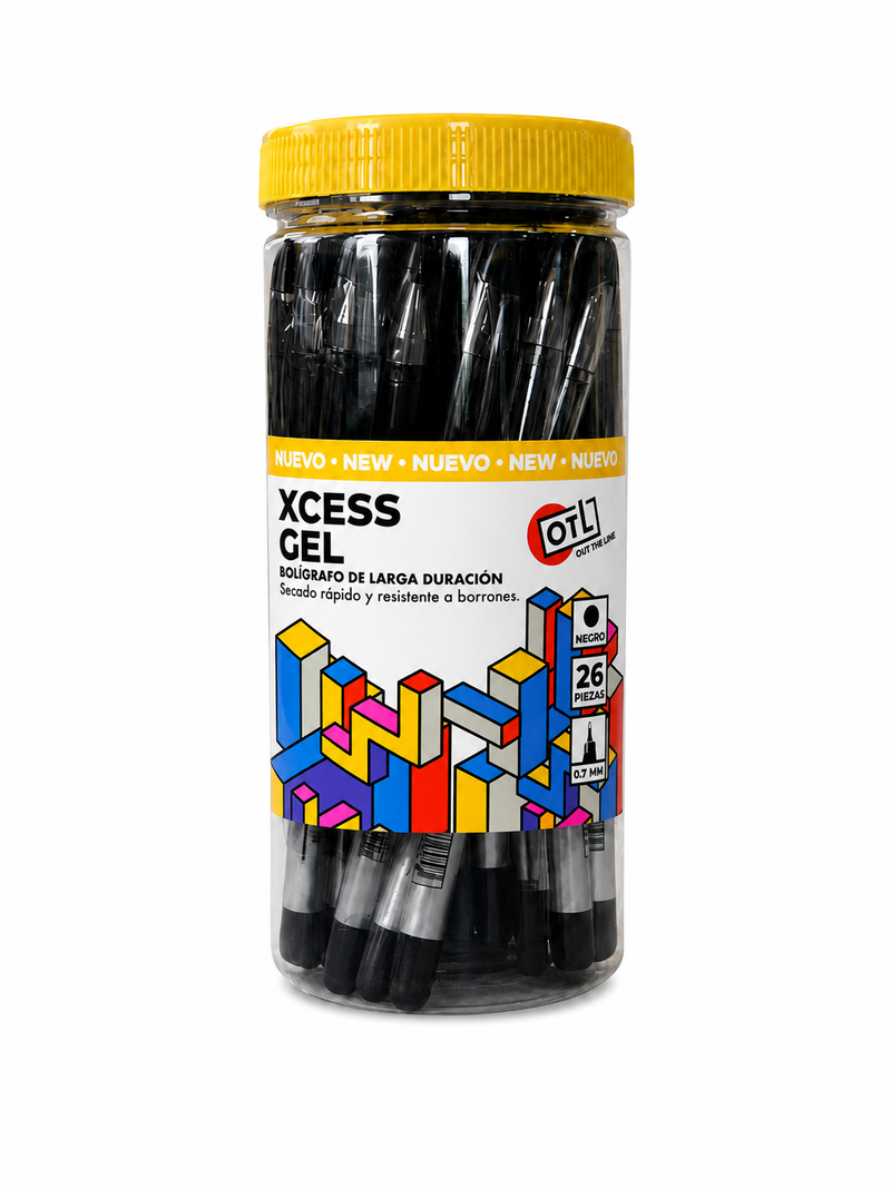 Plumas Xcess Gel 26 pzas negras-zoom-